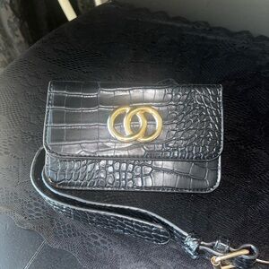 Faux Crocodile Belt Bag